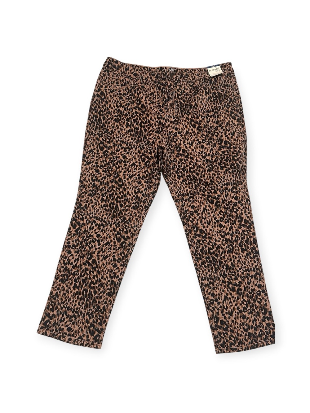 Terra & Sky Brown and Black Leopard Straight Leg Jeans - Picture 4 of 8
